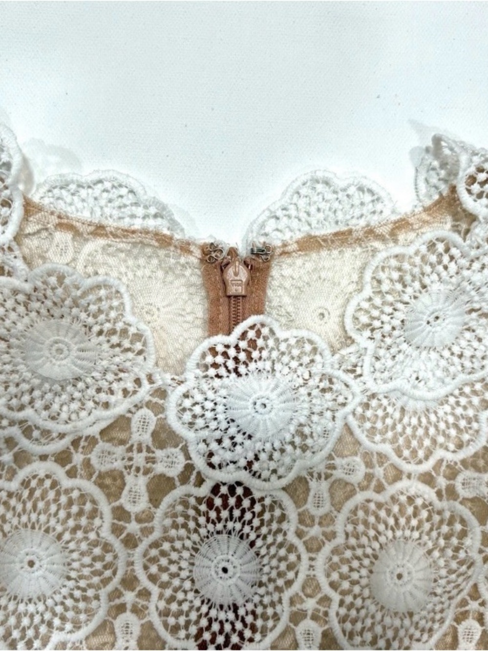 Anthropologie BHLDN Sara Emanuel Myla Sheath Dress Lace Broderie Embroidered - Picture 7 of 11